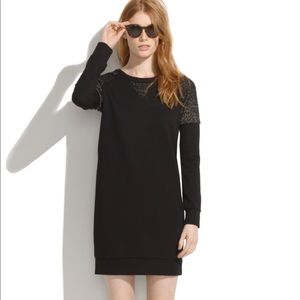 Madewell Black Scuba Ponte Baseball Dress XS